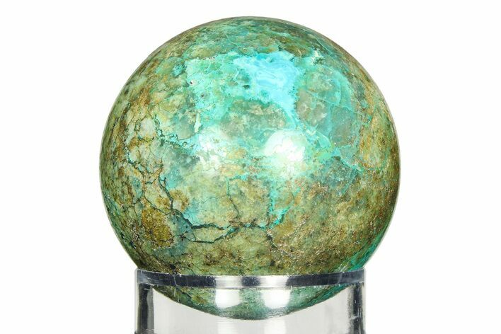 Polished Chrysocolla Sphere - Peru #309490